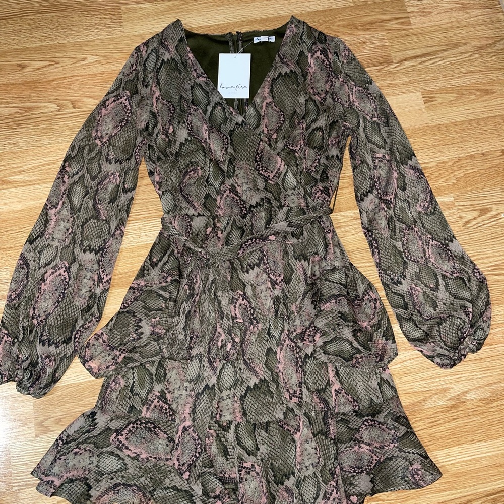 Snake print dress